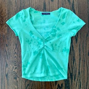 Brandy Melville Gina Top Custom Green Tie Dye